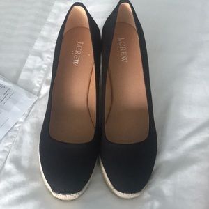 New canvas espadrille wedges